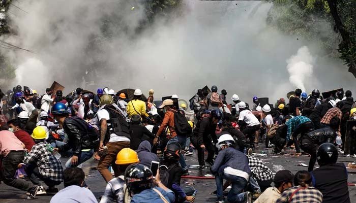 Two dead and 38 injured in Myanmar coup anniversary demonstration