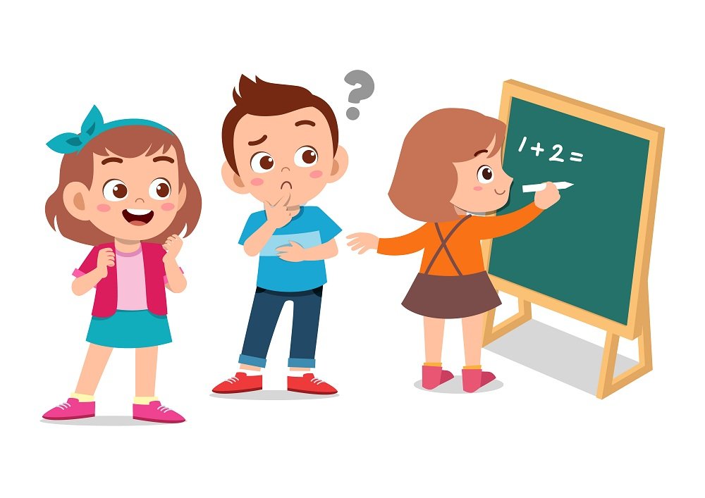 child with maths