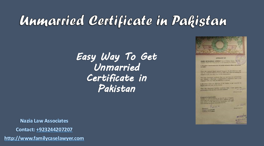 Single Status Certificate in Pakistan